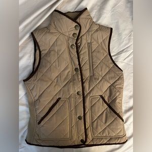 Lauren by Ralph Lauren Tan Quilted Vest